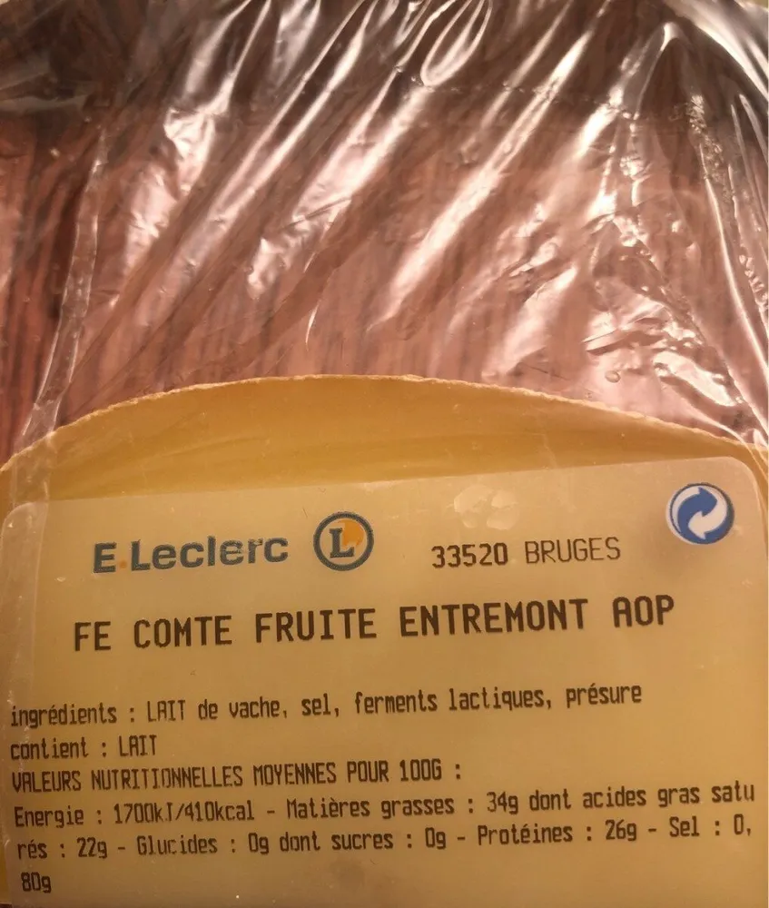 Comté fruité AOP