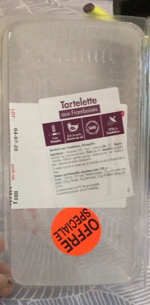 Tartelette framboise