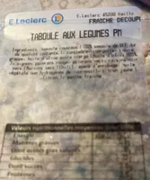 TABOULÉ AUX  LÉGUMES