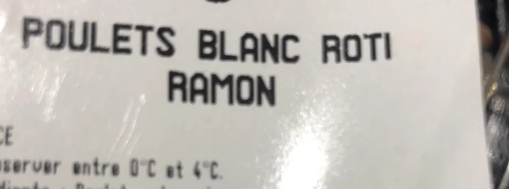 Poulet blanc roti ramon