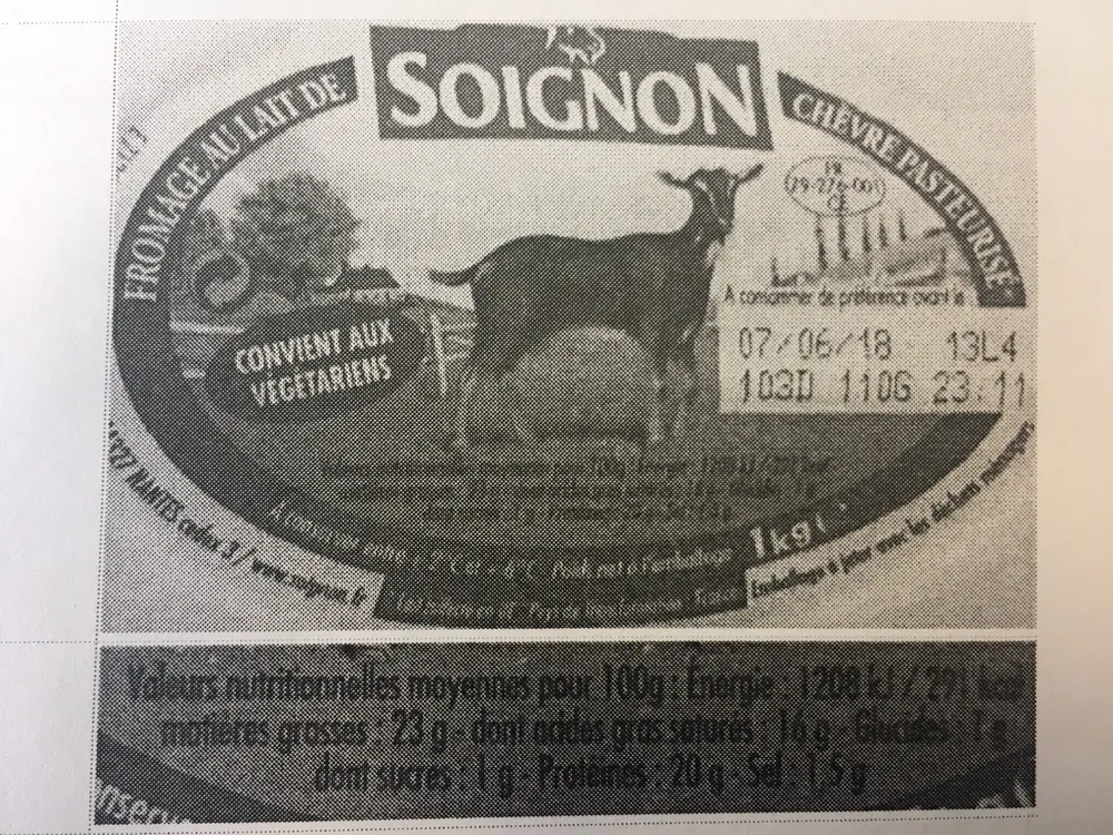 Bûche de chèvre - Soignon - 1kg