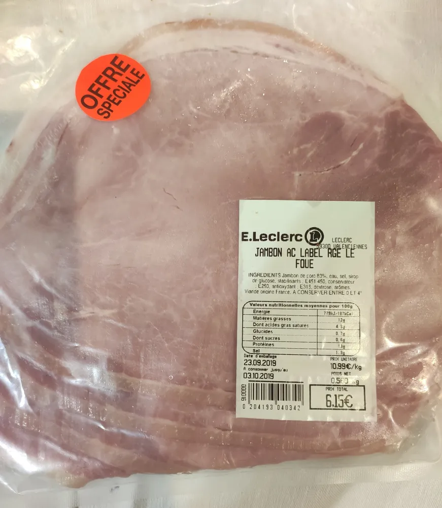 JAMBON AC LABEL RGE LEFOUE
