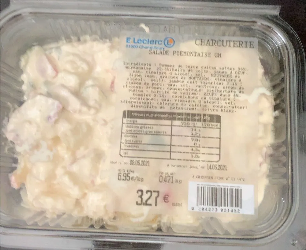 Salade piemontaise Leclerc