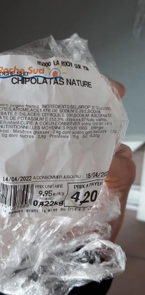 Chipolatas nature