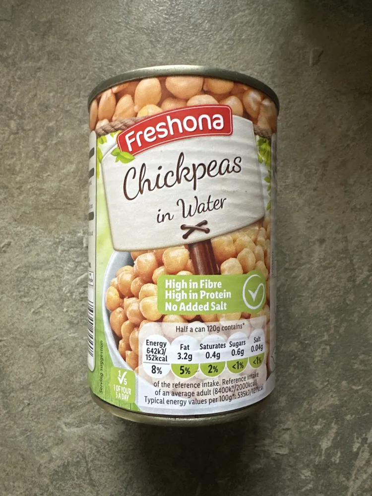 Chickpeas in water