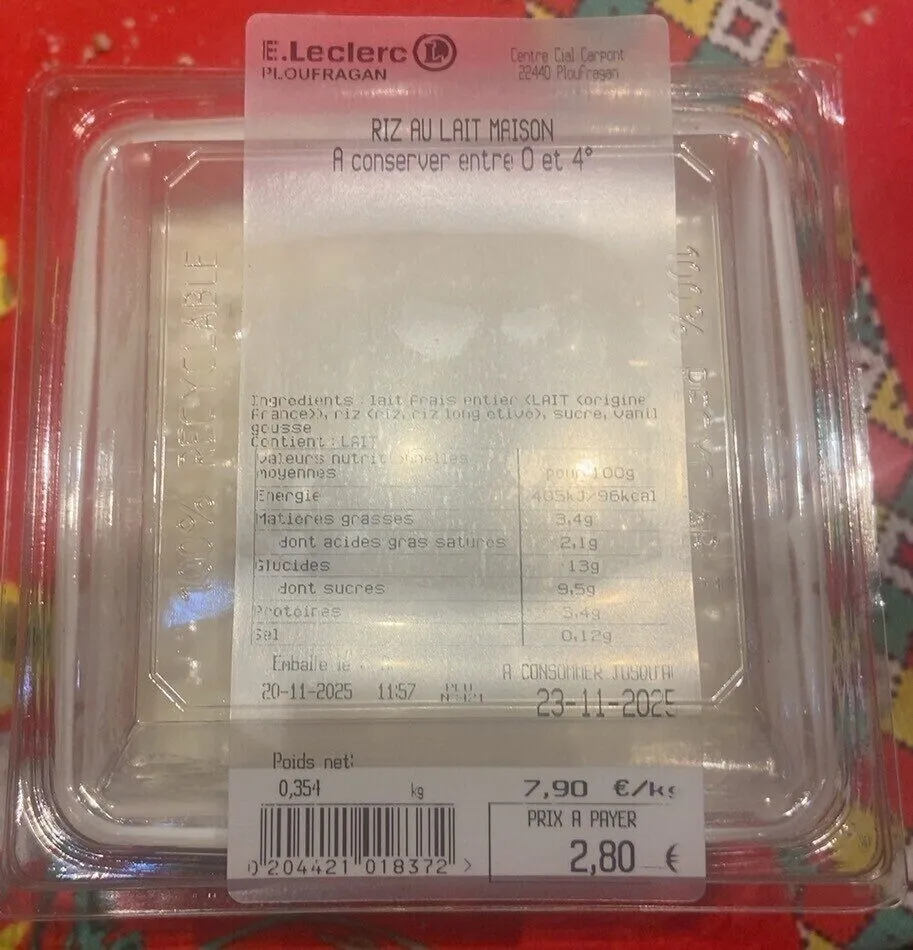 Riz au lait maison