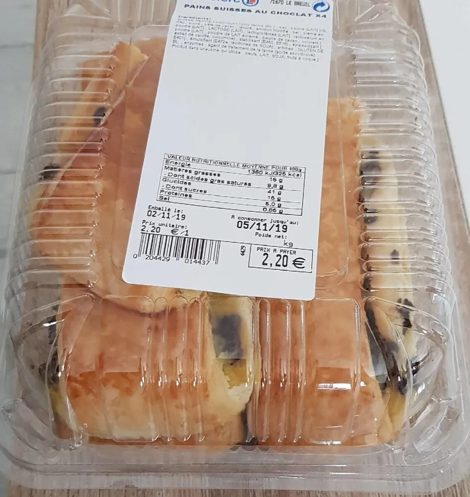 Pain suisses chocolat