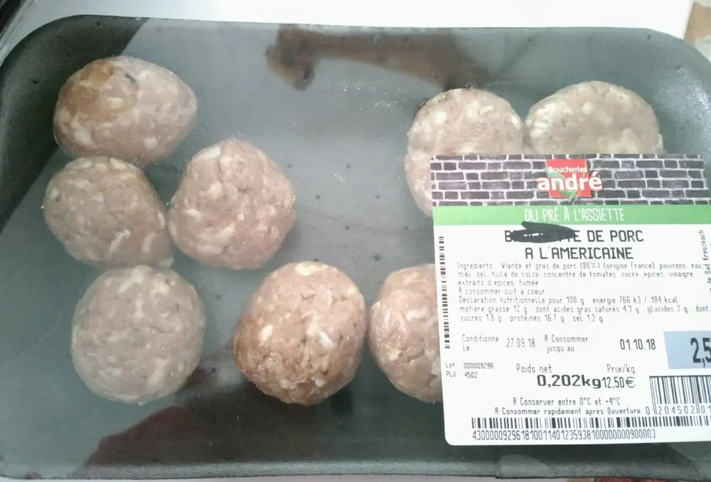 Boulettes de porc à l'américaine