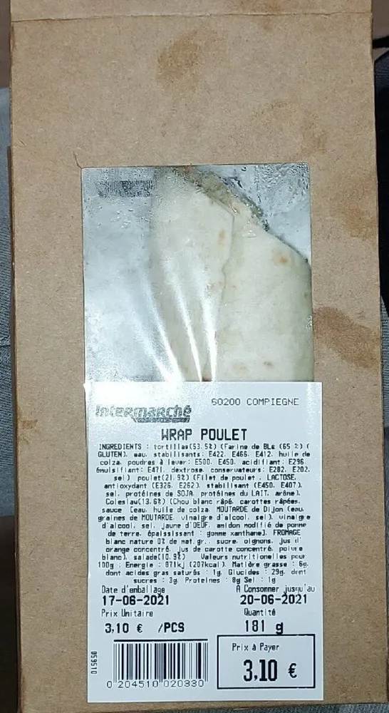 WRAP Poulet