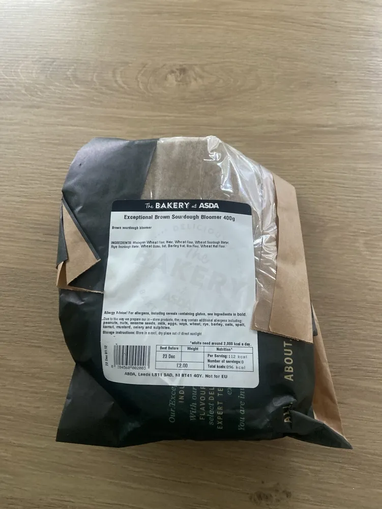 Exceptional Brown Sourdough Bloomer 400g