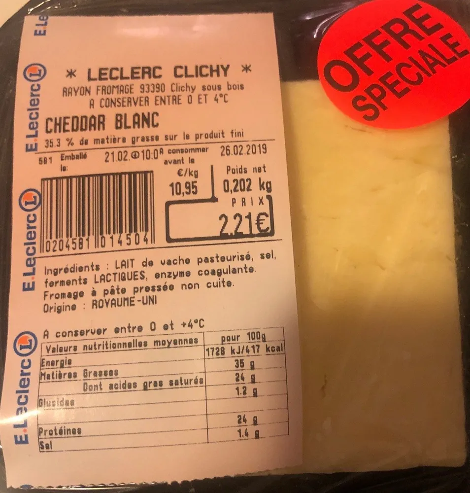 Cheddar blanc