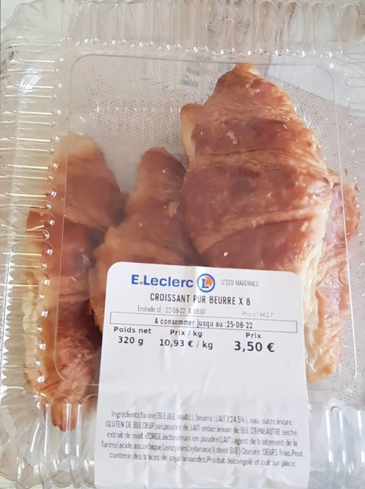 Croissant pur beurre x8