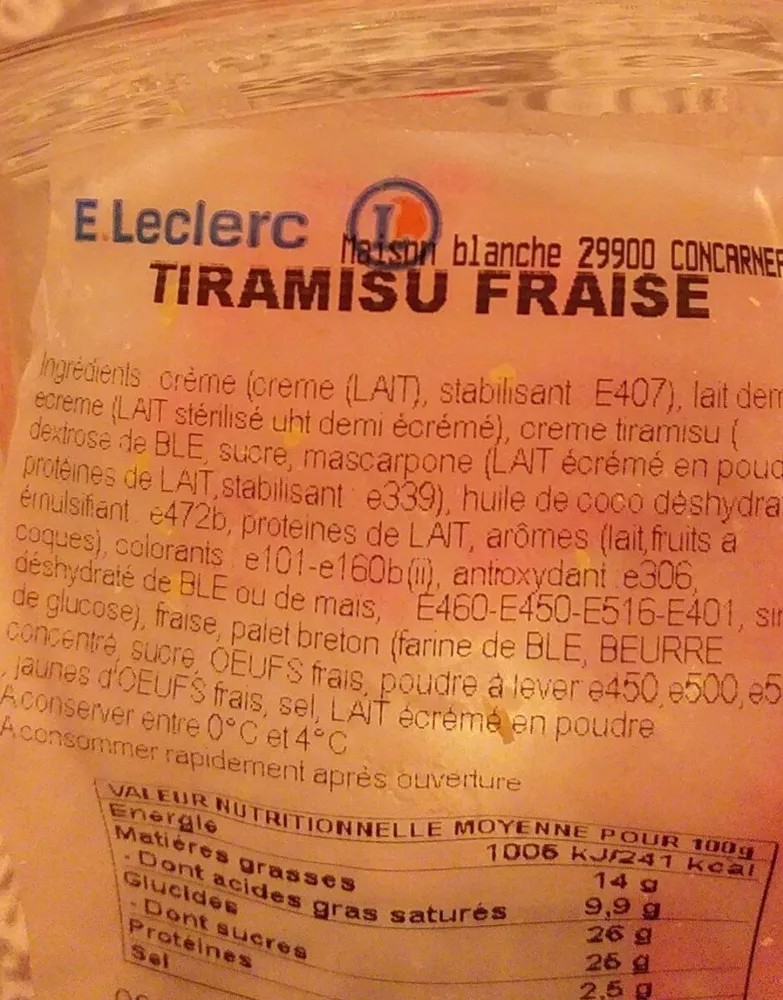 TIRAMISU FRAISE