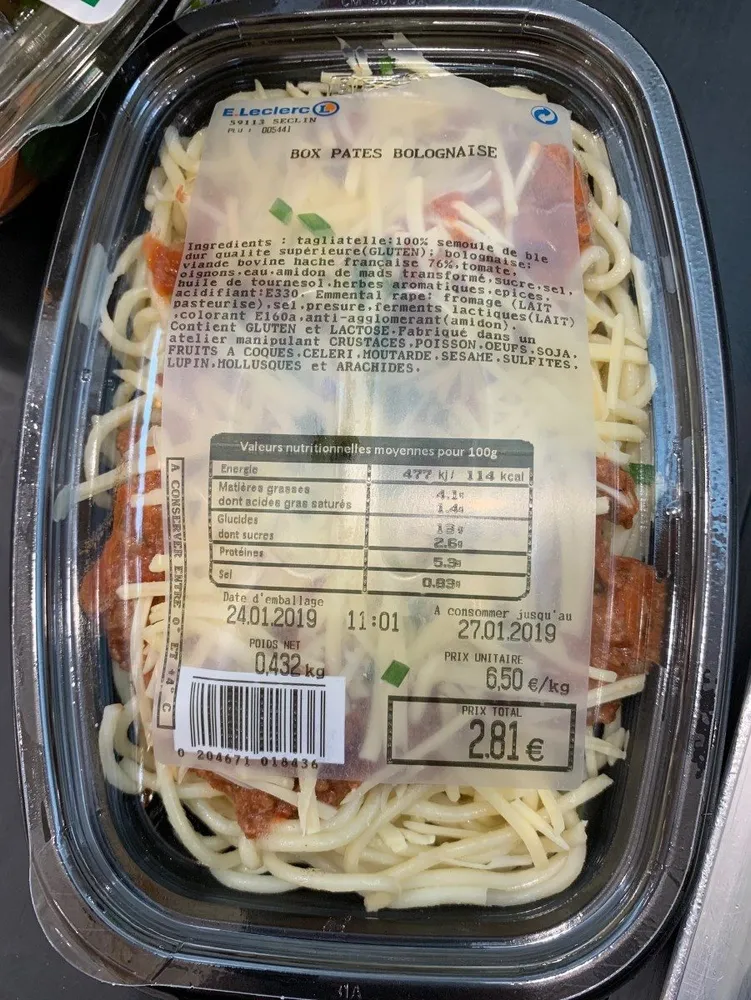 Pates bolognaise