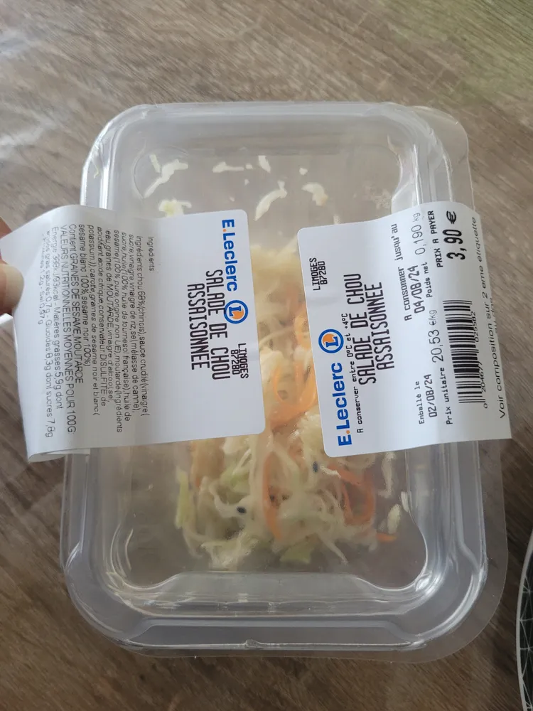 salade de chou assaisonnée