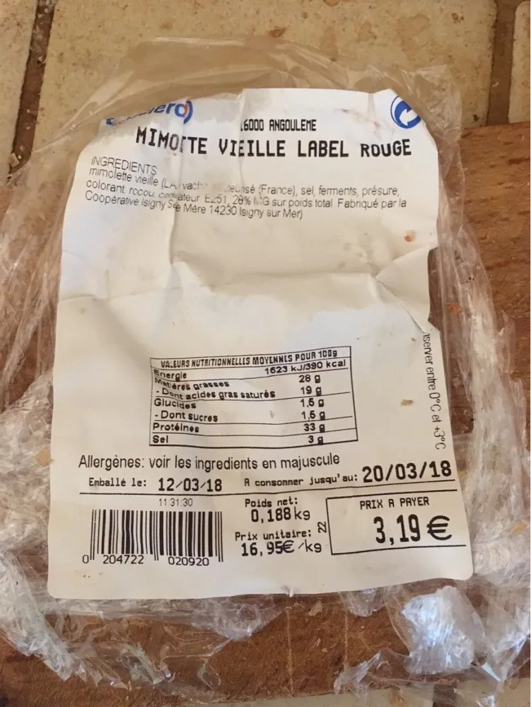 Mimolette vieille label rouge