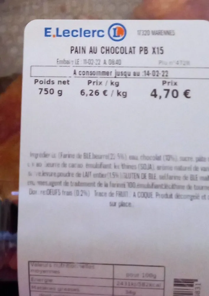 Pain au chocolat