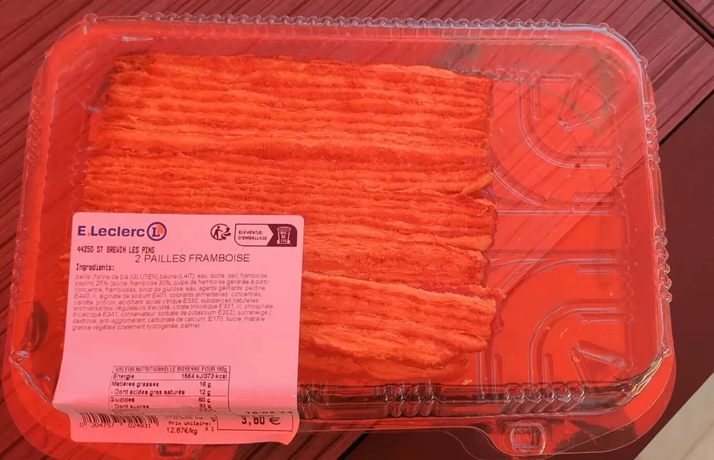 Pailles framboise