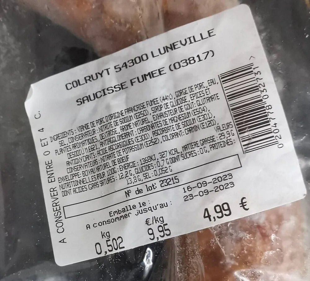 Saucisse fumée