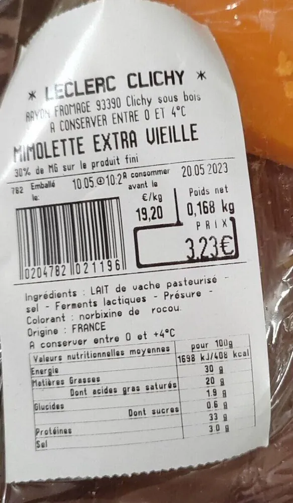 Mimolette extra vieille