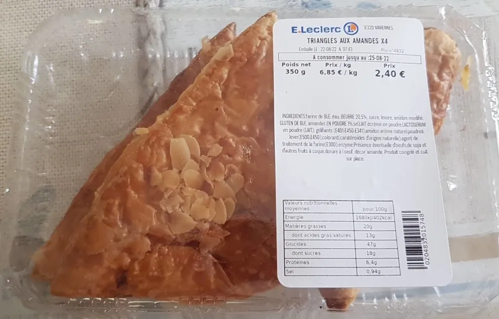 Triangles aux amandes x4