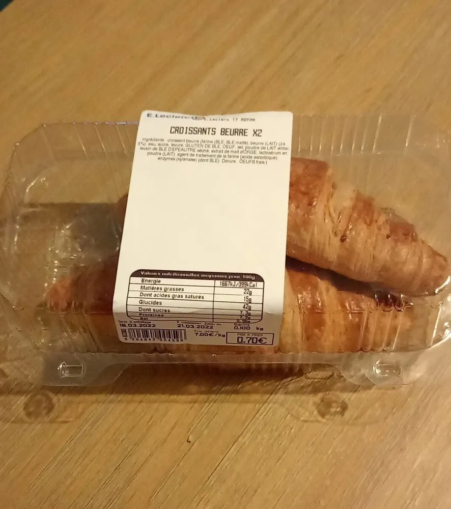 Croissant beurre