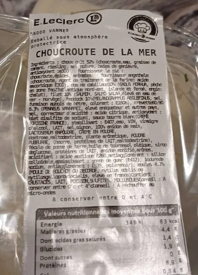 Choucroute de la mer