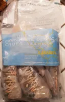 Queues de langoustes blanches crues