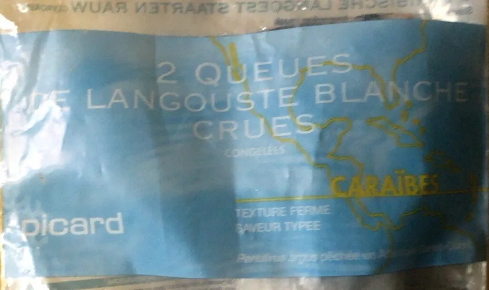 Queue de langouste blanche crue