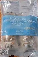 Queues de langouste blanche crues congelés