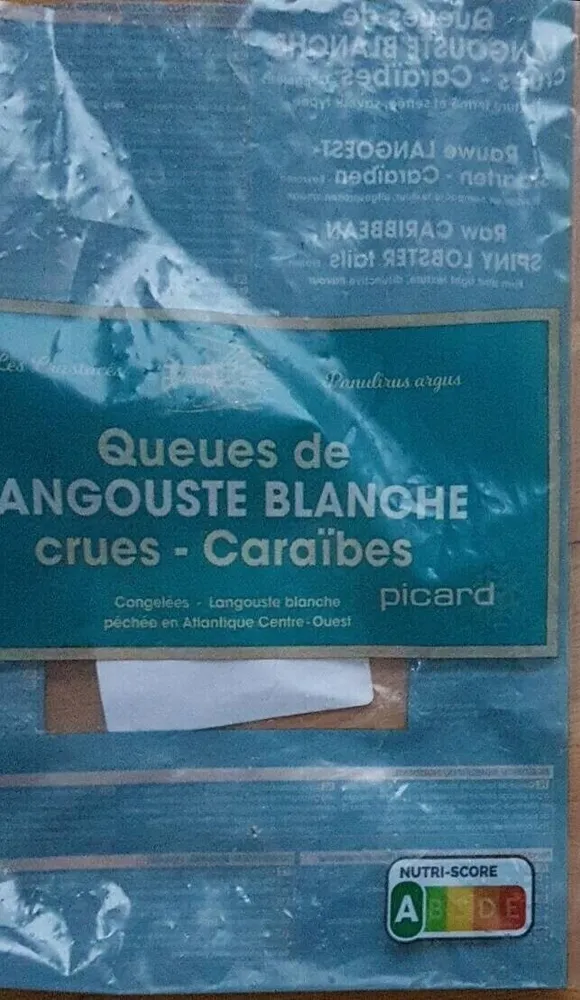 Queues de langouste Blanche crues - Caraïbes -  congelées