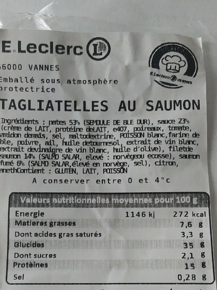 Tagliatelles au saumon