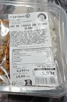 Dos de cabillaud beurre blanc