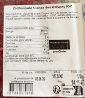 Chiffonade viande des grisons