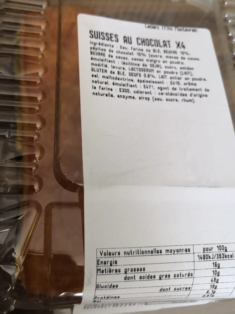 Suisses au chocolat X4