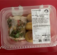Dos merlu sauce vierge pdt roties