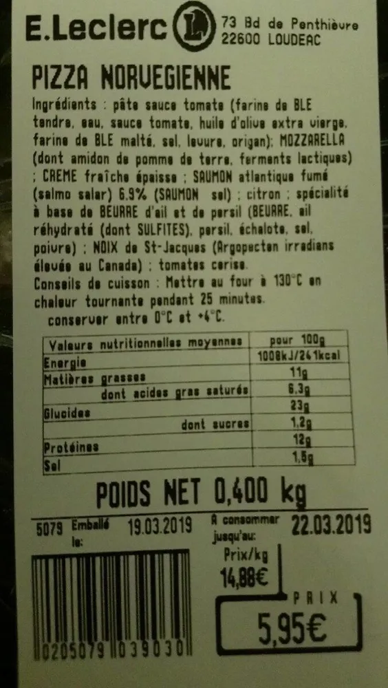 Pizza norvégienne