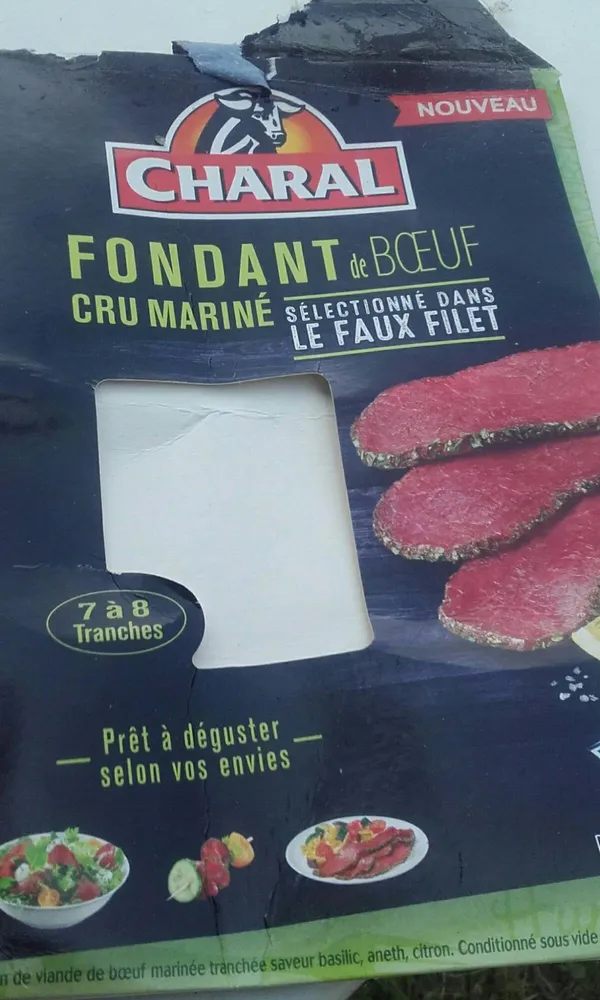 Fondant de boeuf cru marine
