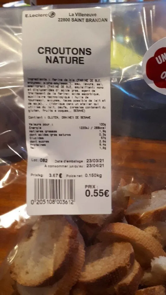 Croutons nature