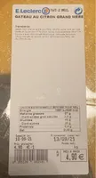Gateau au citron grand-mère
