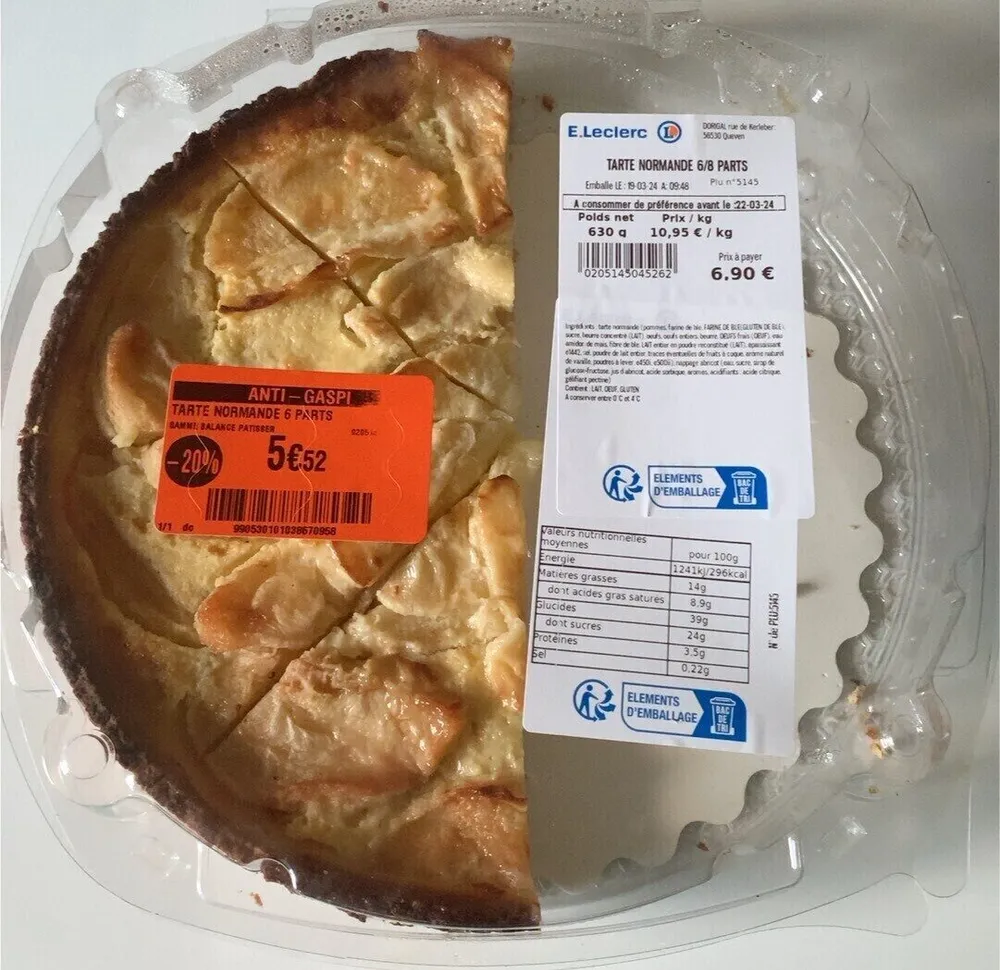 Tarte Normande 6/8 Parts