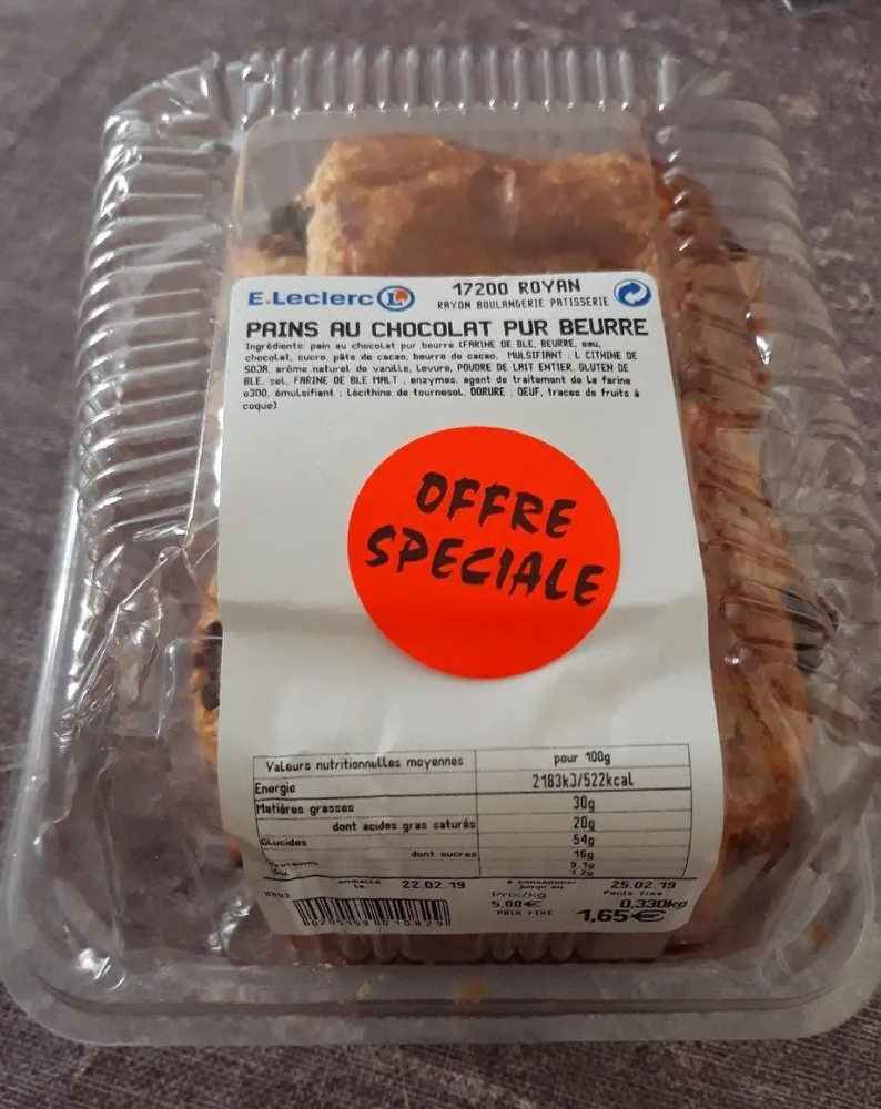 PAINS AU CHOCOLAT PUR BEURRE