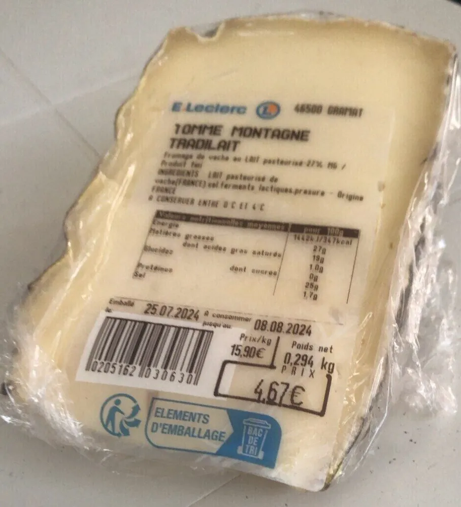 Tomme montagne tradilait