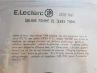 Salade pomme de terre thon