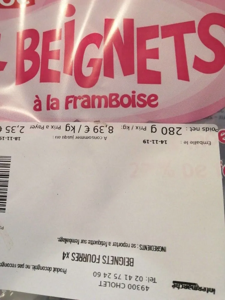 Beignet à la framboise