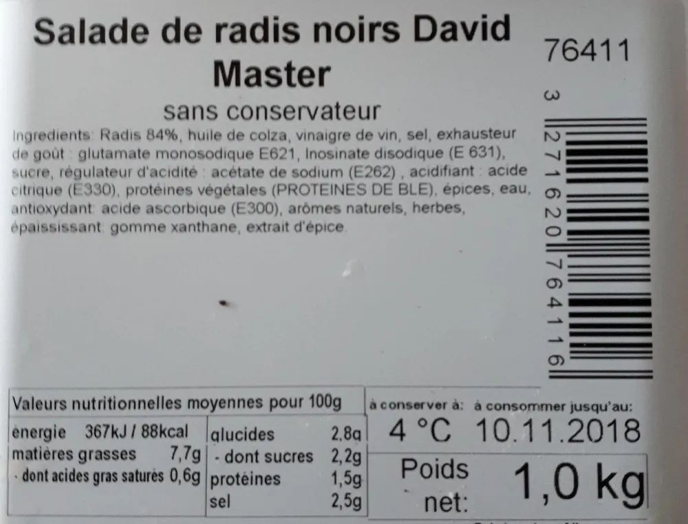 Salade de radis noirs