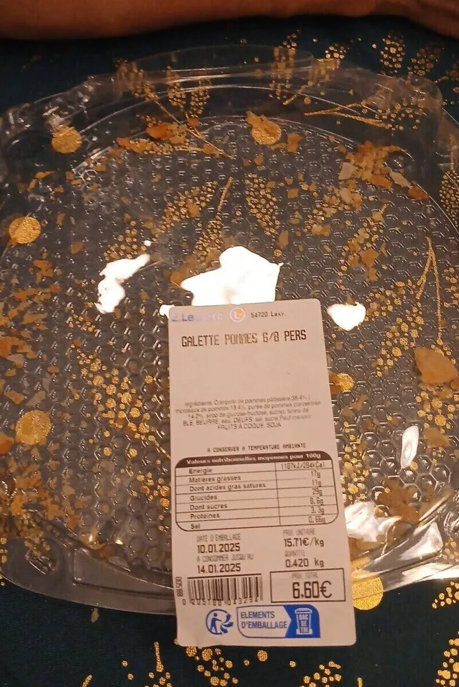 Galette pommes 6 personne