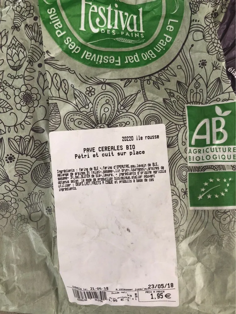 Pavé Céréales Bio