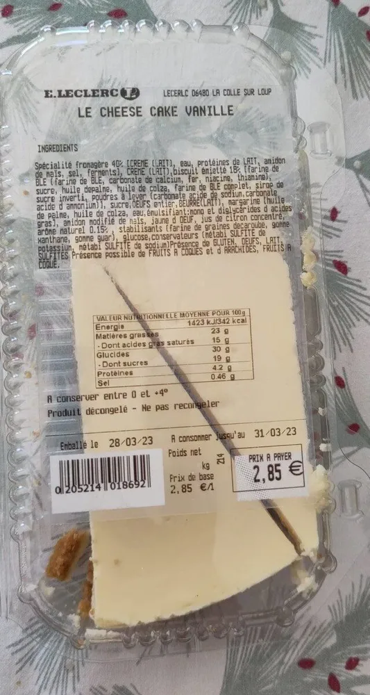 Cheesecake vanille