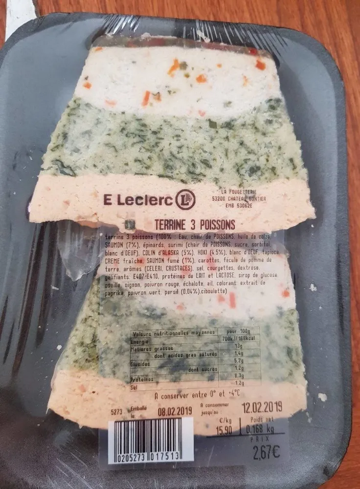 Terrine 3 poissons